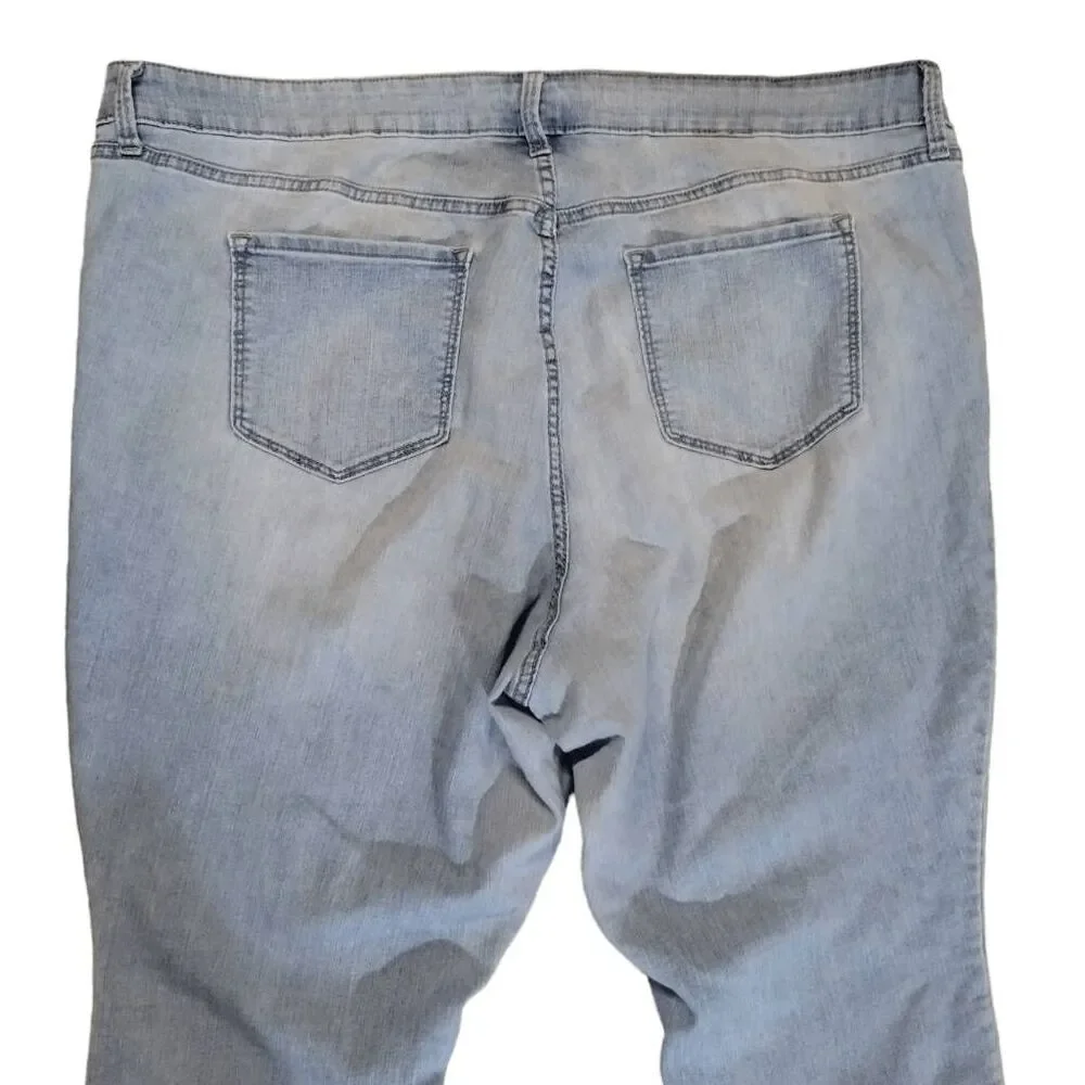 Old Navy Super Skinny Mid Rise Jeans Sz 24 Plus Lt Blue Lightweight